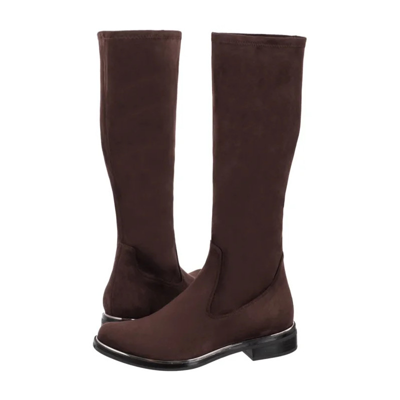 Caprice Brązowe 9-25512-41 302 Dk Brn Stretch (CP412-c) batai