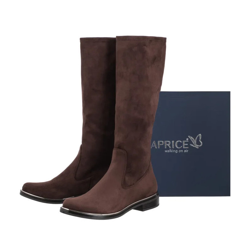 Caprice Brązowe 9-25512-41 302 Dk Brn Stretch (CP412-c) batai