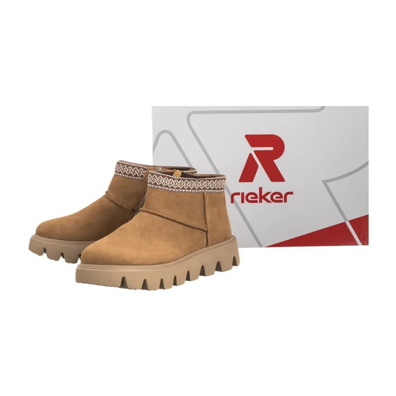 Rieker Brązowe W2074-24 Brown (RI311-a) batai
