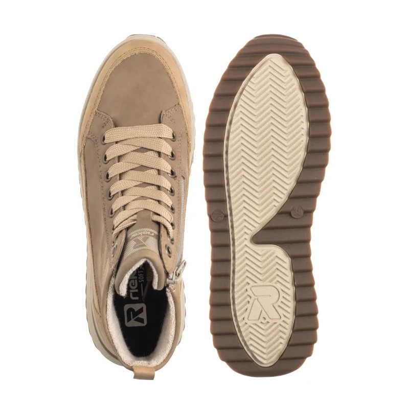 Rieker Beżowe W3871-60 Beige (RI312-a) batai