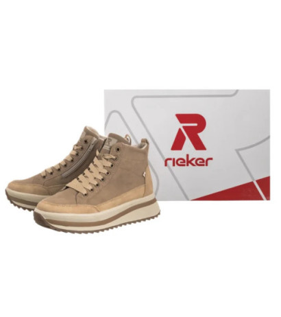 Rieker Beżowe W3871-60 Beige (RI312-a) batai