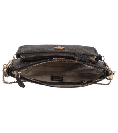 Guess Noelle II Dbl Pouch Crossbody HWQG96 72710 Brown Logo (GU778-a) rankinė