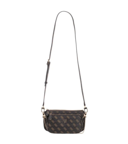 Guess Noelle II Dbl Pouch Crossbody HWQG96 72710 Brown Logo (GU778-a) rankinė