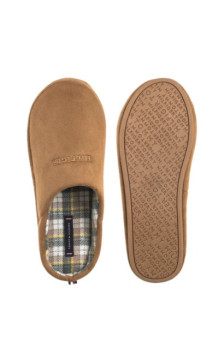 Tommy Hilfiger Hilfiger M Sde Check House Shoe Desert Khaki FM0FM05615 GWJ (TH1406-a) šlepetės