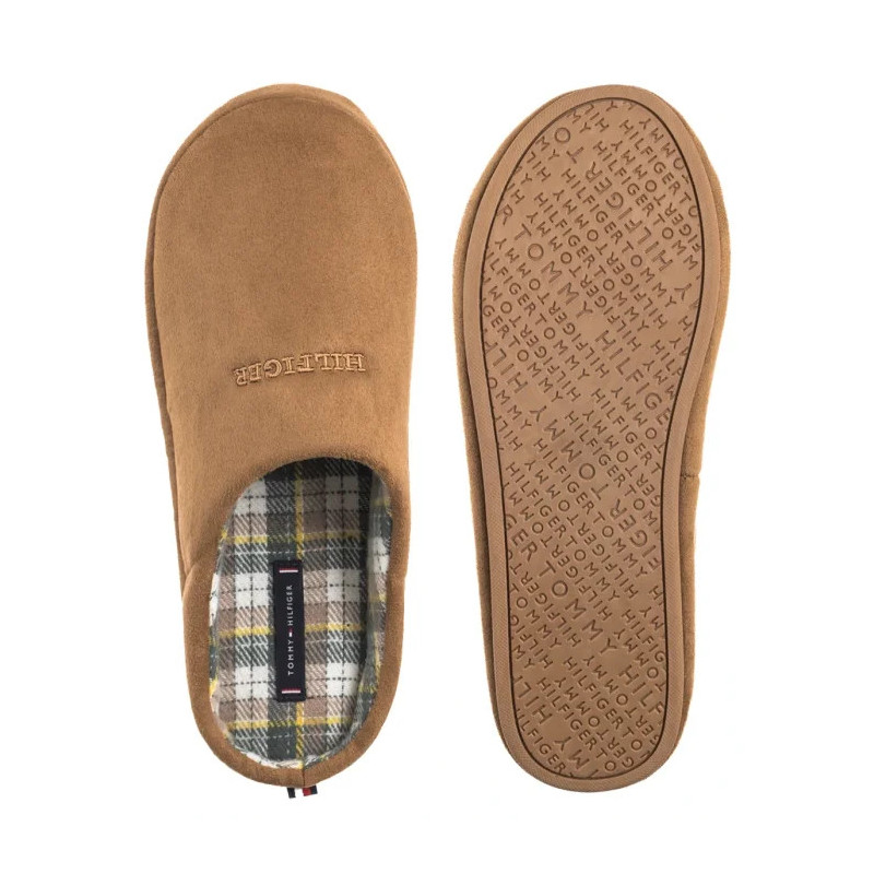 Tommy Hilfiger Hilfiger M Sde Check House Shoe Desert Khaki FM0FM05615 GWJ (TH1406-a) šlepetės