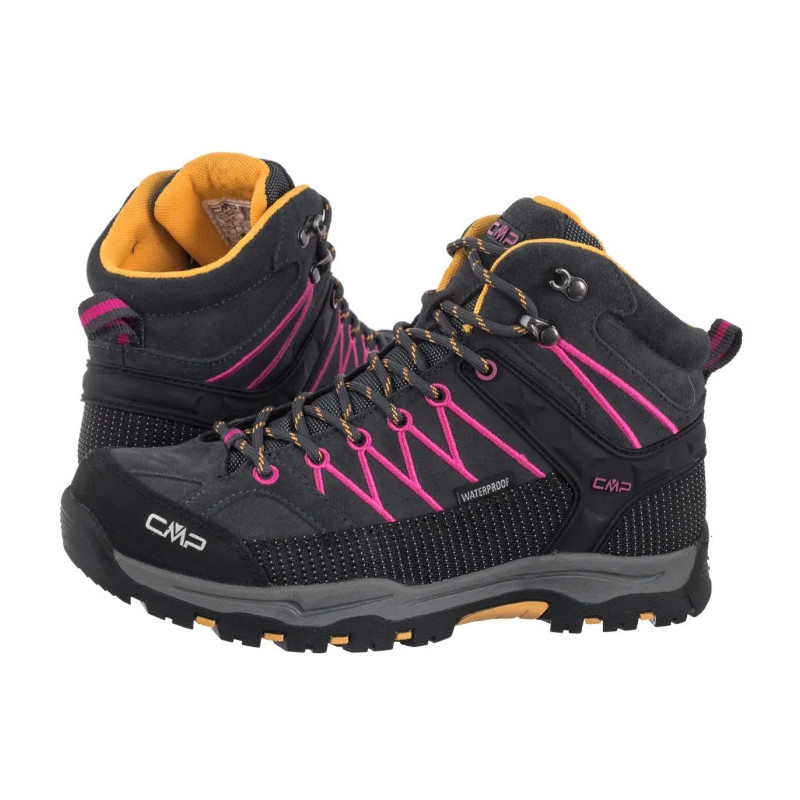 CMP Kids Rigel Mid Trekking Shoe Wp 3Q12944J 34UF Antracite/Yellow Fluo (CM8-e) batai