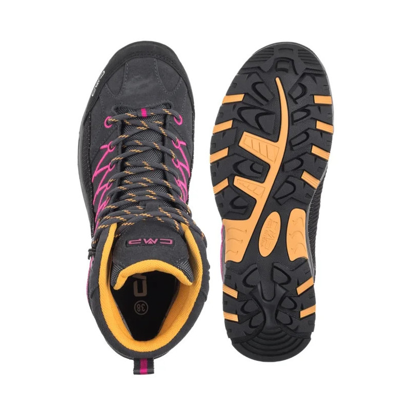 CMP Kids Rigel Mid Trekking Shoe Wp 3Q12944J 34UF Antracite/Yellow Fluo (CM8-e) batai