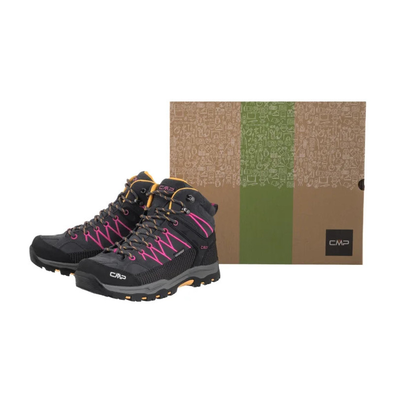 CMP Kids Rigel Mid Trekking Shoe Wp 3Q12944J 34UF Antracite/Yellow Fluo (CM8-e) batai