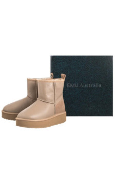EMU Australia Stinger Mini Flatform Leather Sand W13189 (EM549-a) batai