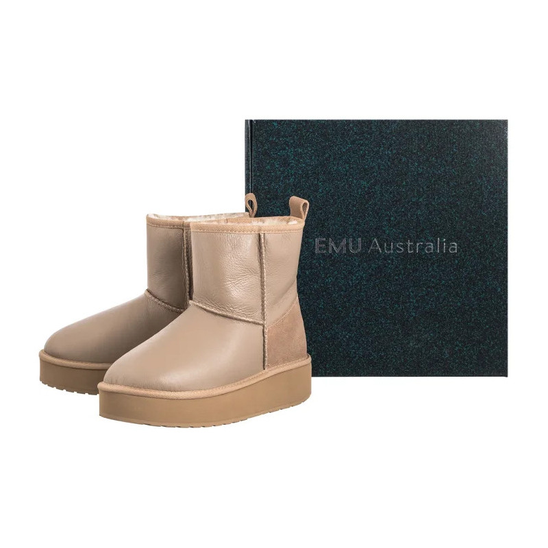 EMU Australia Stinger Mini Flatform Leather Sand W13189 (EM549-a) batai