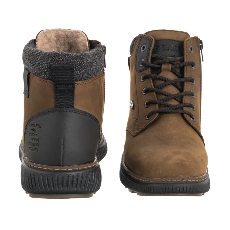 Rieker Czarne B3343-00 Black (RI138-b) žygio batai