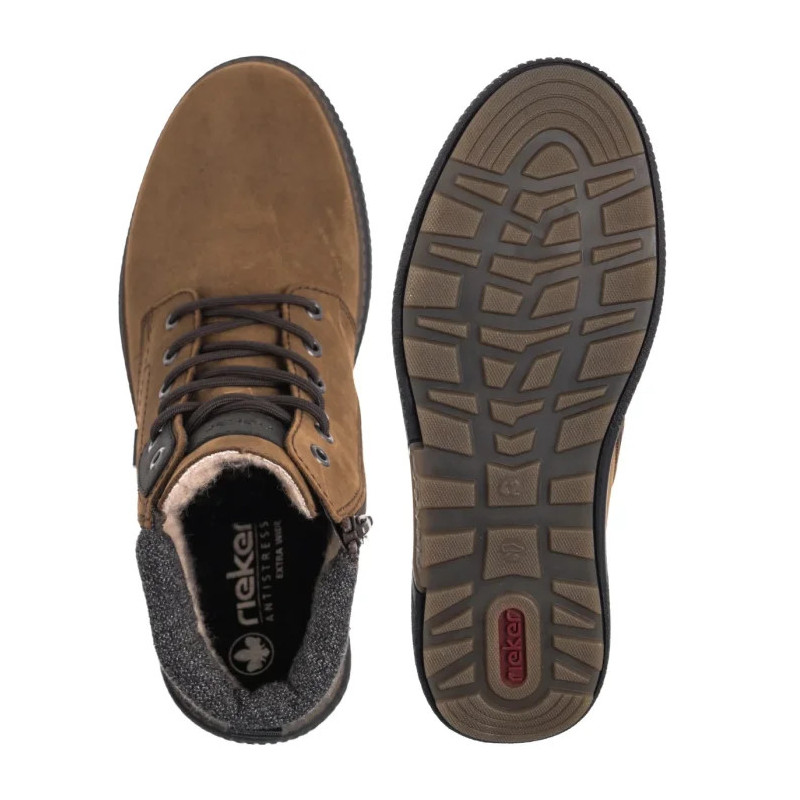 Rieker Czarne B3343-00 Black (RI138-b) žygio batai