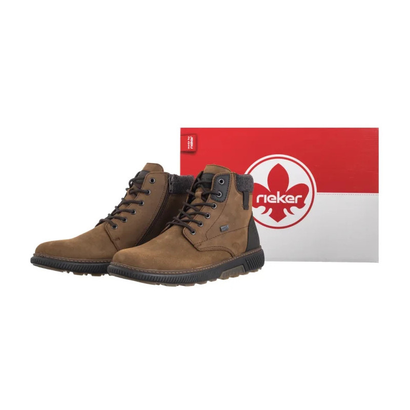 Rieker Czarne B3343-00 Black (RI138-b) žygio batai