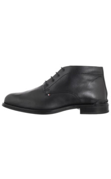 Tommy Hilfiger Corporate Hilfiger Lth Boot Black FM0FM05697 BDS (TH1410-a) batai