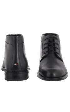 Tommy Hilfiger Corporate Hilfiger Lth Boot Black FM0FM05697 BDS (TH1410-a) batai