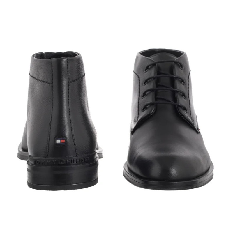 Tommy Hilfiger Corporate Hilfiger Lth Boot Black FM0FM05697 BDS (TH1410-a) batai