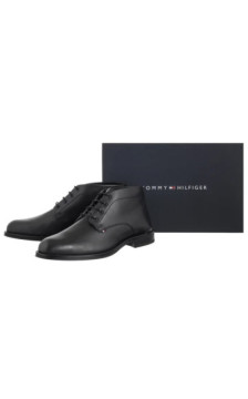 Tommy Hilfiger Corporate Hilfiger Lth Boot Black FM0FM05697 BDS (TH1410-a) batai