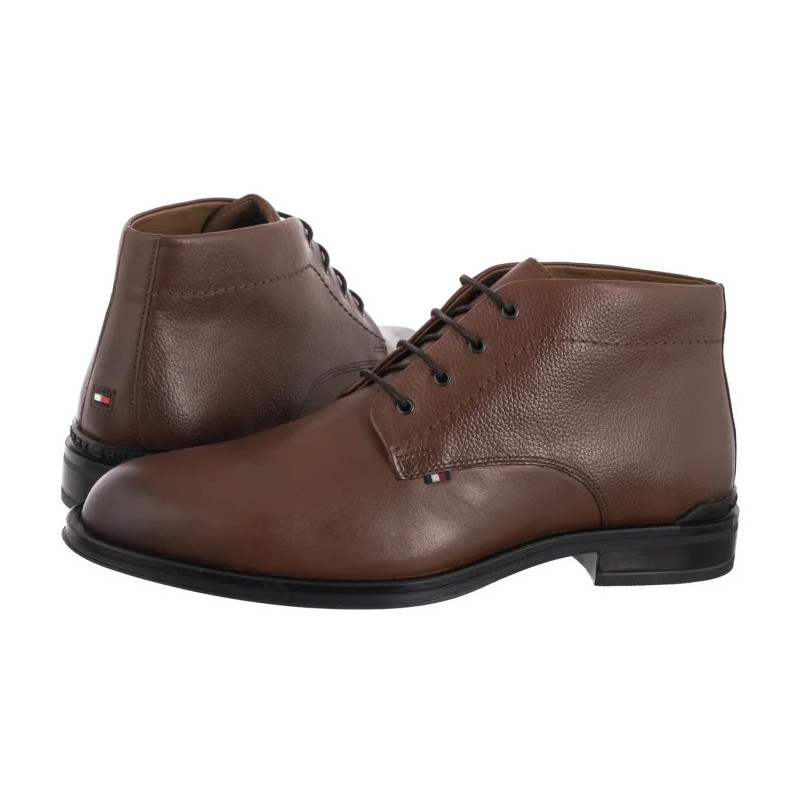 Tommy Hilfiger Corporate Hilfiger Lth Boot Winter Cognac FM0FM05697 GVI (TH1410-b) batai