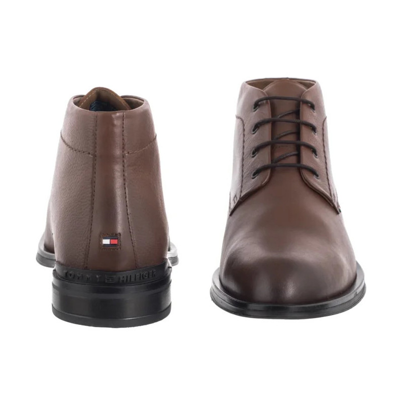 Tommy Hilfiger Corporate Hilfiger Lth Boot Winter Cognac FM0FM05697 GVI (TH1410-b) batai