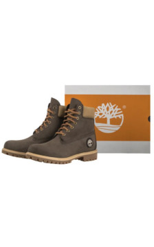 Timberland Premium 6 In Lace Waterproof Dark Brown Nubuck W 0A2P6W A4J (TI153-a) žygio batai
