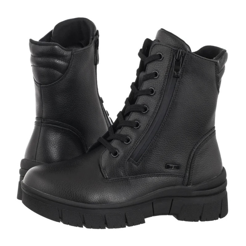 Carinii Czarne 9-26235-41 022 Black Nappa  (CP452-a) batai