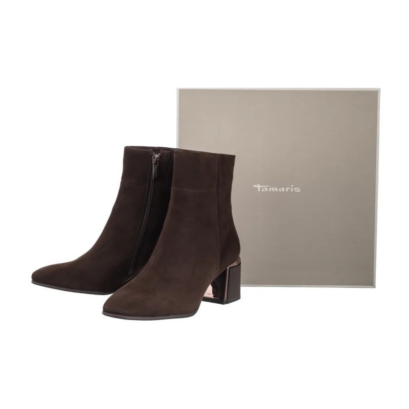 Tamaris Brązowe 1-25341-45 347 Mocca Suede (TM569-a) batai