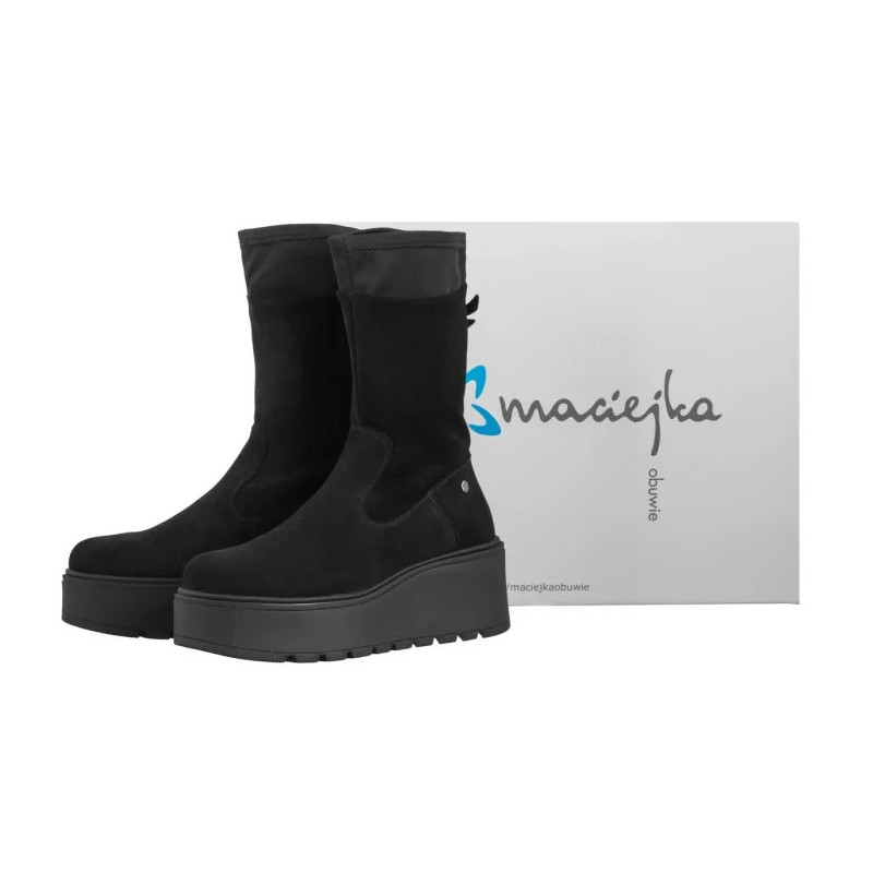 Maciejka Czarny Welur A7161-20/00-7 (MA1457-a) batai