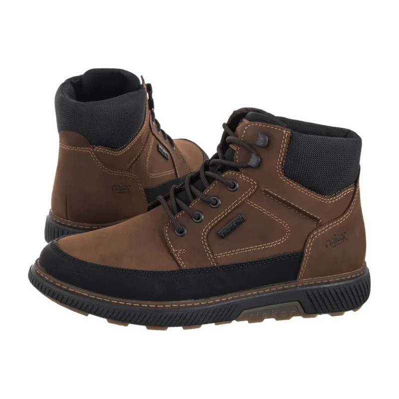 Rieker Brązowe B3331-22 Brown Combination (RI328-a) žygio batai