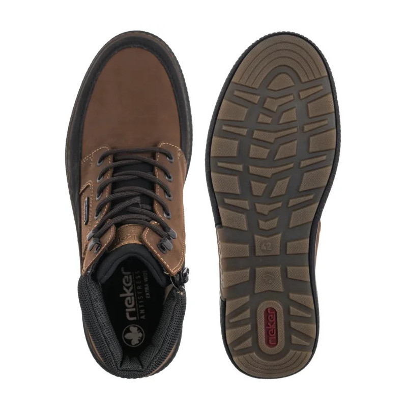 Rieker Brązowe B3331-22 Brown Combination (RI328-a) žygio batai