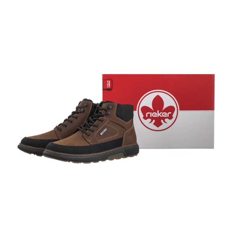 Rieker Brązowe B3331-22 Brown Combination (RI328-a) žygio batai