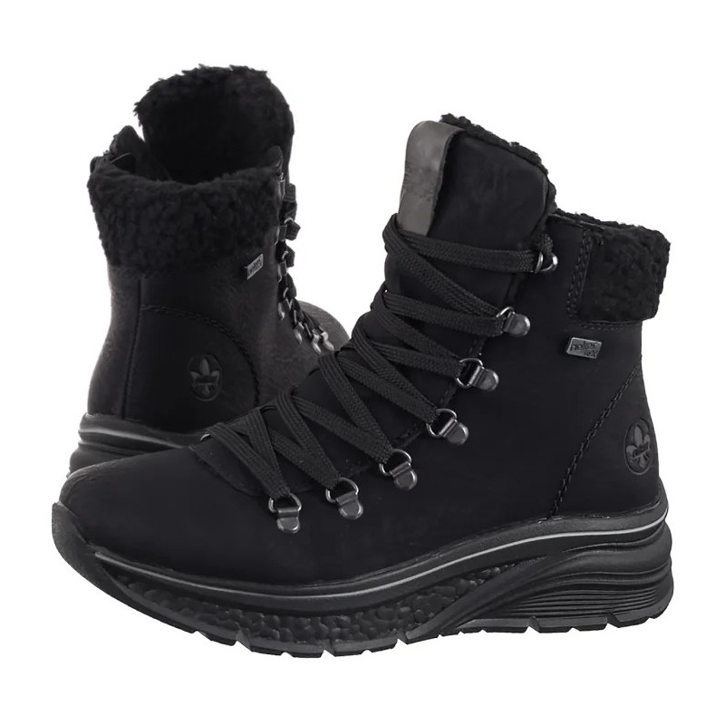 Rieker Czarne 48034-00 Black (RI329-a) batai