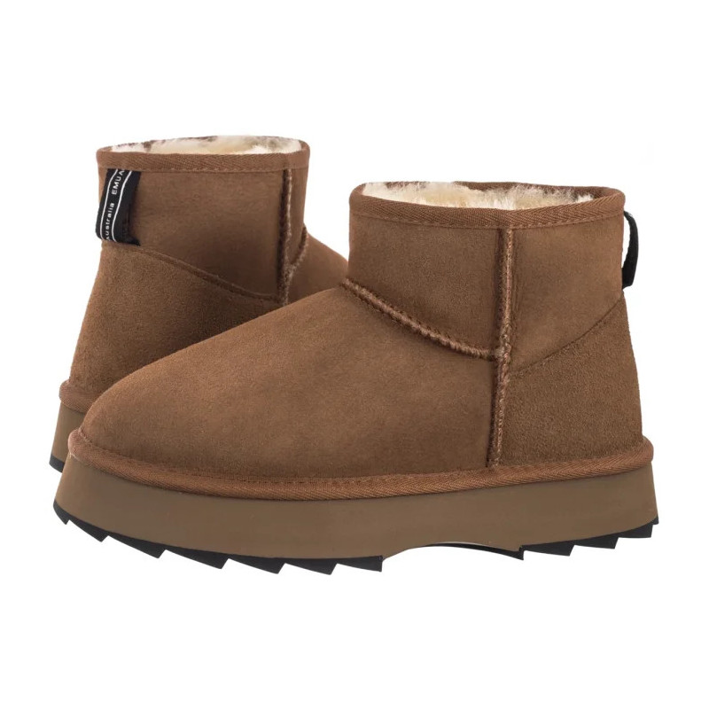 EMU Australia Sharky Micro Flatform Chestnut/Black W13304 (EM551-a) batai