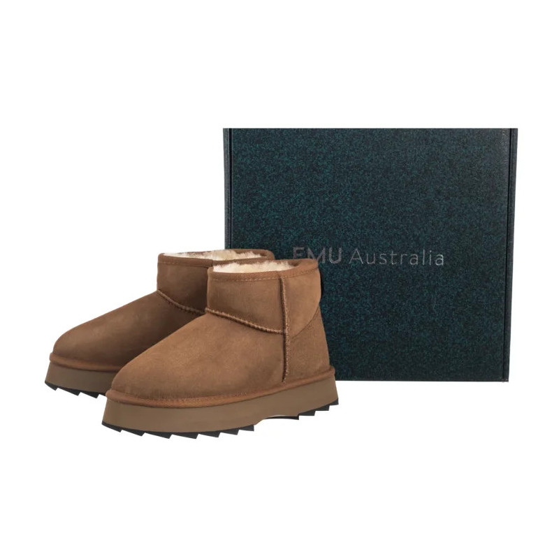 EMU Australia Sharky Micro Flatform Chestnut/Black W13304 (EM551-a) batai