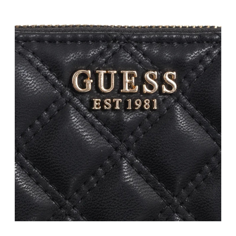 Guess Giully II Slg Small Zip Around SWQG96 73137 Black  (GU804-a) rankinė