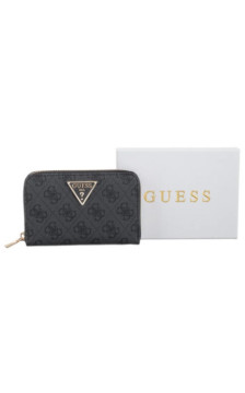 Guess Laurel II Slg Med Zip Around SWSG74 59140 Coal Logo (GU810-a) rankinė