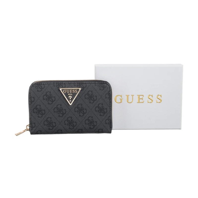 Guess Laurel II Slg Med Zip Around SWSG74 59140 Coal Logo (GU810-a) rankinė