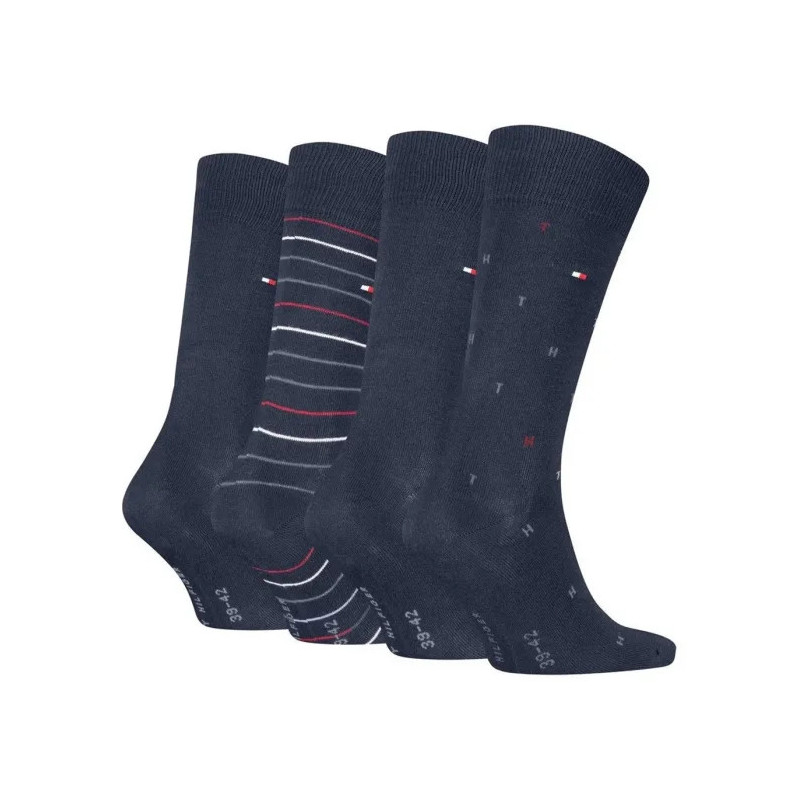 Tommy Hilfiger TH Men Sock 4P Tin Giftbox Navy 701235375 001 804 (TH1412-a) kojinės