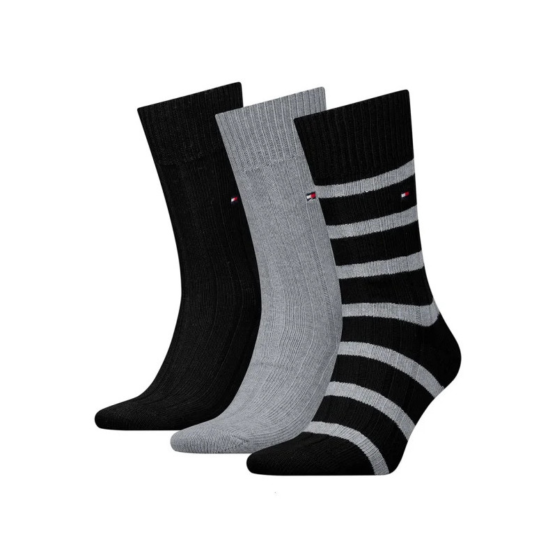 Tommy Hilfiger TH Men Sock 3P Giftbox Bootsock Black 701235377 002 804 (TH1413-a) kojinės