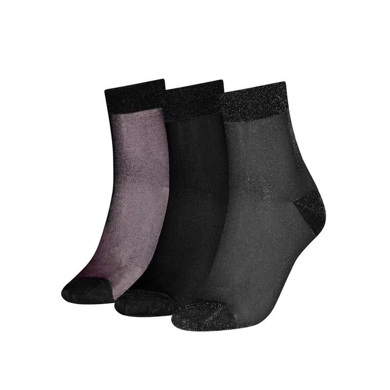 Tommy Hilfiger TH Women Short Sock 3P Gifting Black 701236463 001 801 (TH1414-a) kojinės