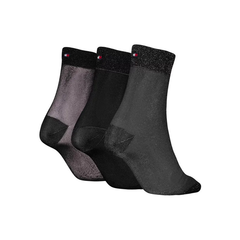 Tommy Hilfiger TH Women Short Sock 3P Gifting Black 701236463 001 801 (TH1414-a) kojinės