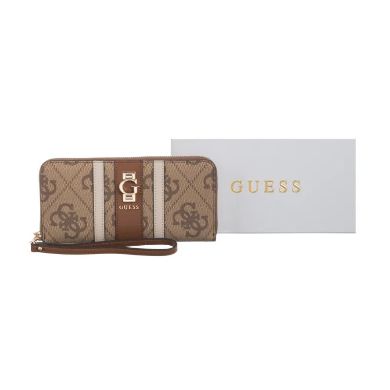 Guess Erenia Slg Large Zip Around SWSO78 38146 Latte Logo  (GU814-b) rankinė