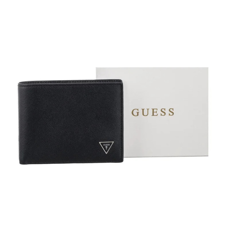 Guess Milano Bifold M Double SMCSLE LEA24 BLA (GU819-a) rankinė