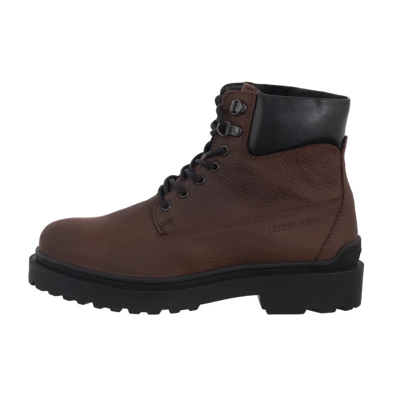 Tommy Hilfiger Tjm Lace Up Boot Leather Legacy Brown EM0EM01629 GV0 (TH1415-a) žygio batai