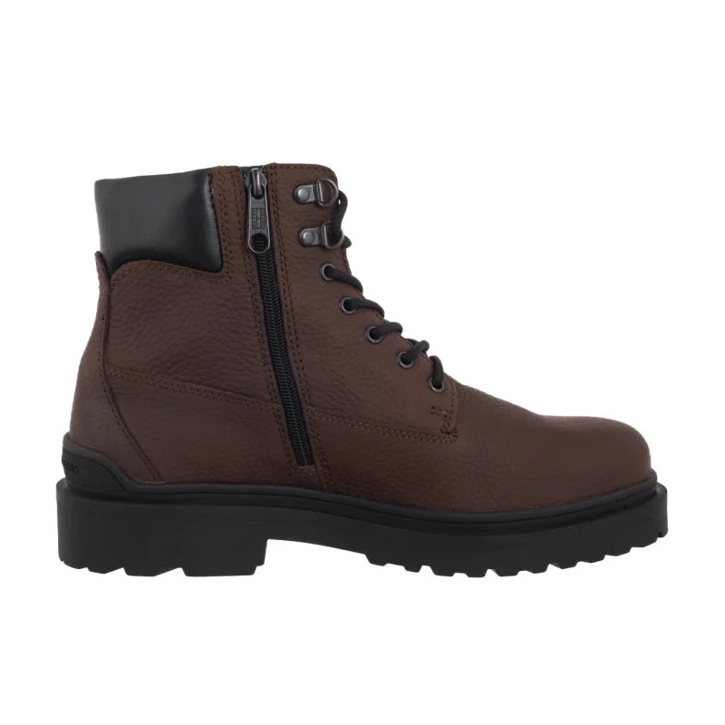Tommy Hilfiger Tjm Lace Up Boot Leather Legacy Brown EM0EM01629 GV0 (TH1415-a) žygio batai