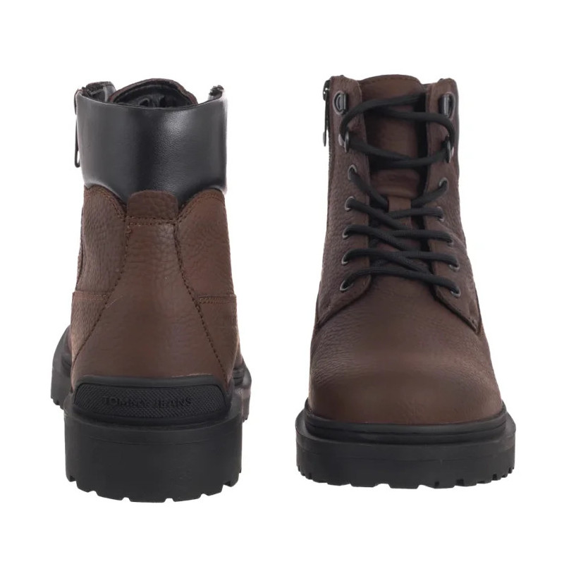 Tommy Hilfiger Tjm Lace Up Boot Leather Legacy Brown EM0EM01629 GV0 (TH1415-a) žygio batai