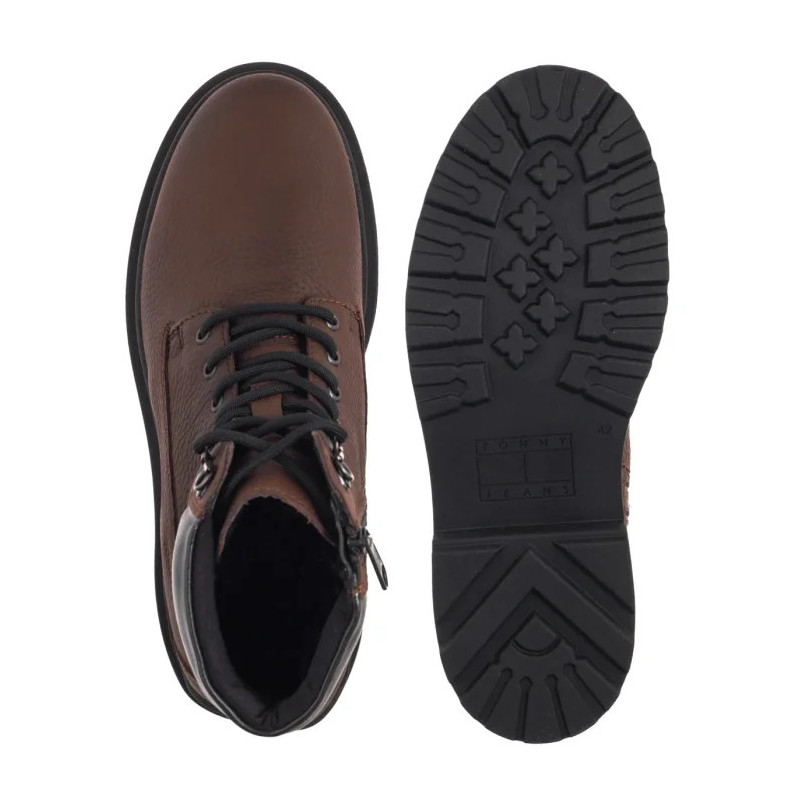 Tommy Hilfiger Tjm Lace Up Boot Leather Legacy Brown EM0EM01629 GV0 (TH1415-a) žygio batai