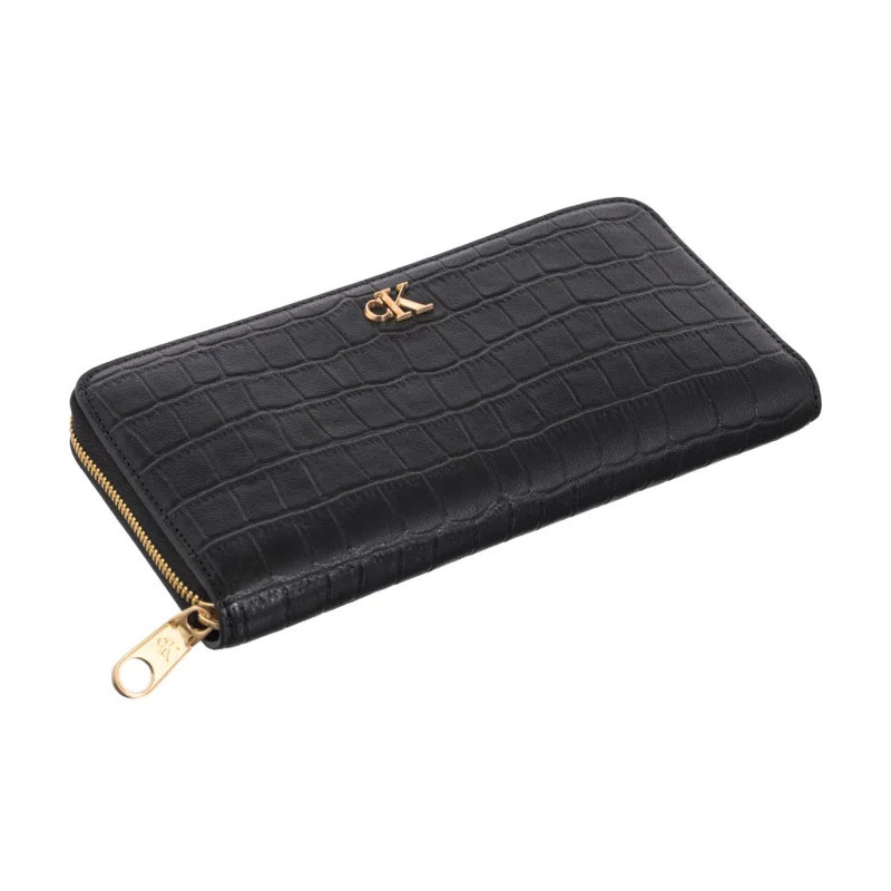 Calvin Klein CK Croc Long Zip Around Black LV04F1096G UB1 (CK705-a) rankinė
