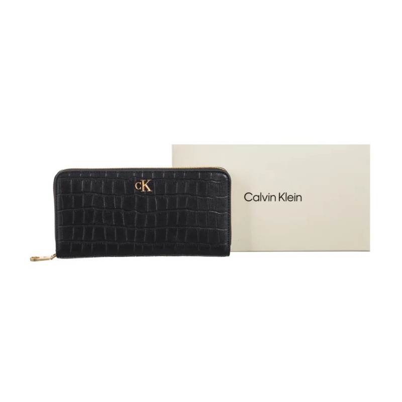 Calvin Klein CK Croc Long Zip Around Black LV04F1096G UB1 (CK705-a) rankinė