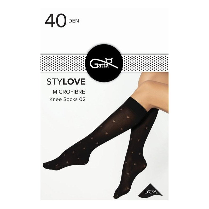 Gatta kojinės iki kelių su mikrofibra