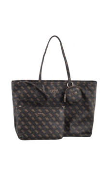 Guess Power Play II Large Tech Tote HWQG71 24240 Brown Logo (GU829-a) rankinė